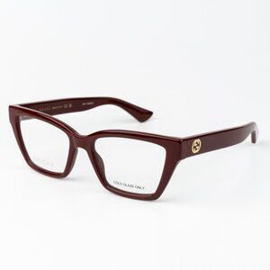Gucci Women Eyeglasses Burgundy Cat Eye GG1715O 003 BRAND NEW